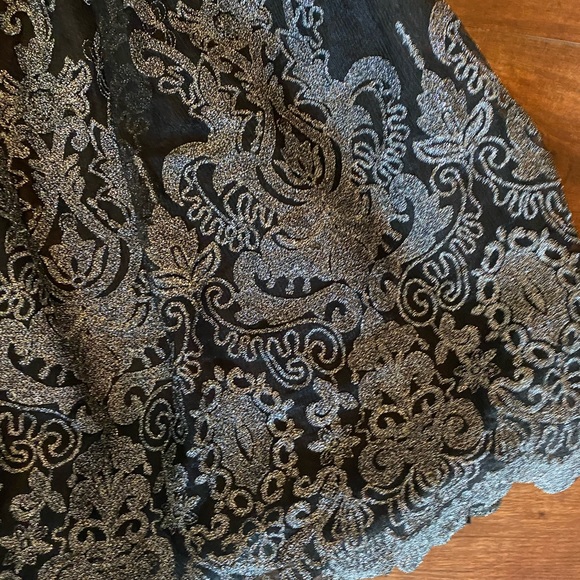 CHI CHI London Black Silver PARTY Holiday SKIRT - Picture 7 of 13